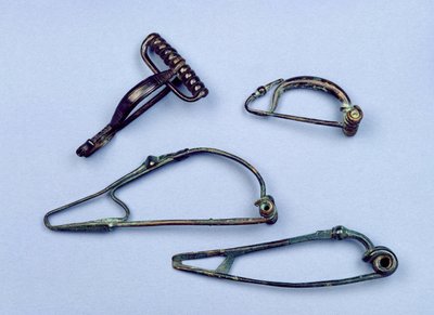 Four brooches, Early Iron Age, 600-100 BC by Iron Age